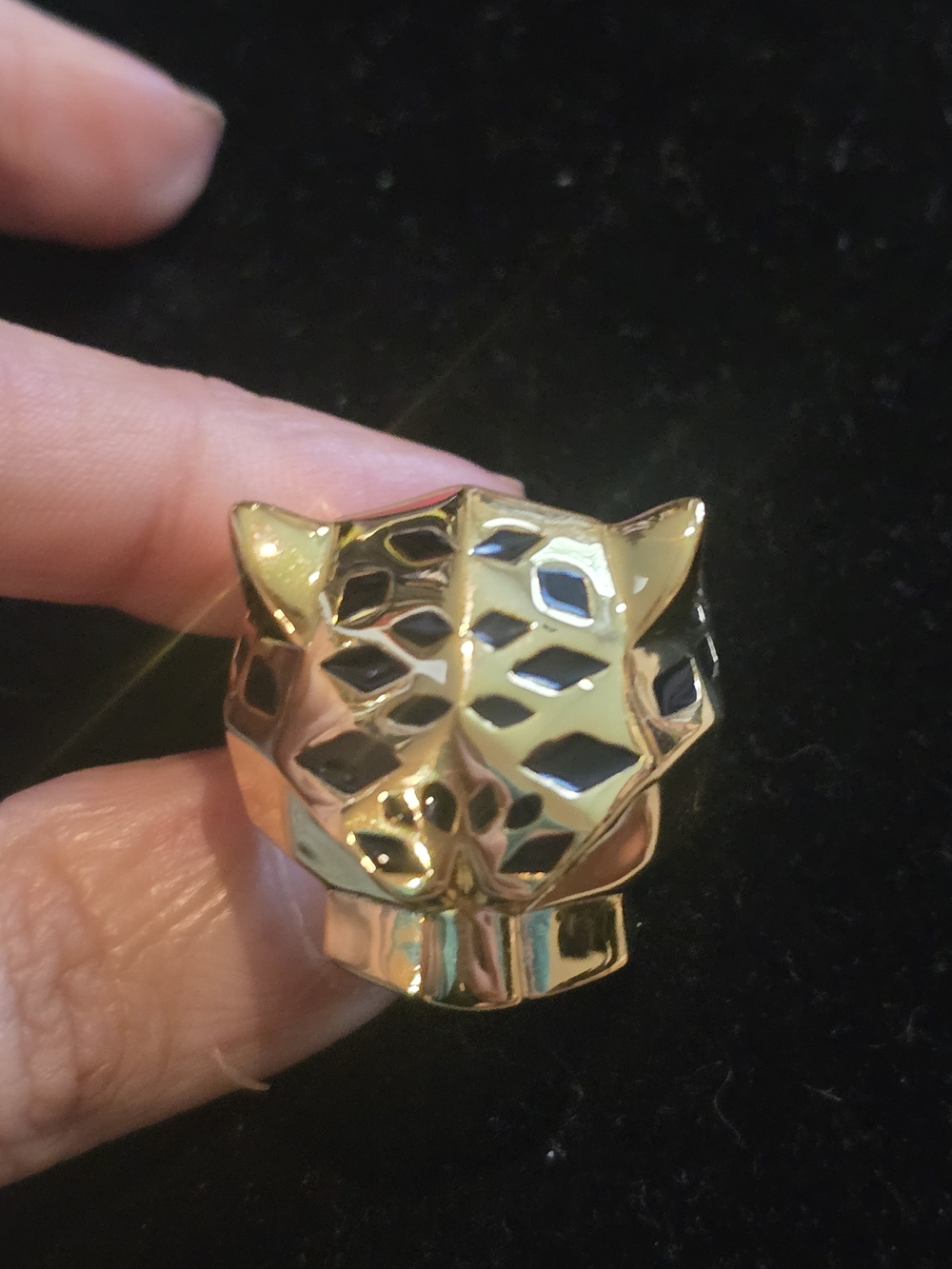 Gold Leopard Head Statement Ring - Women's Jewelry